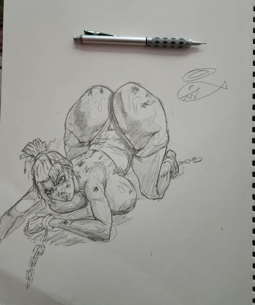 Former Fire Lord Azula; Several Years Into Her Sentence Sketch by PervertedBarracuda