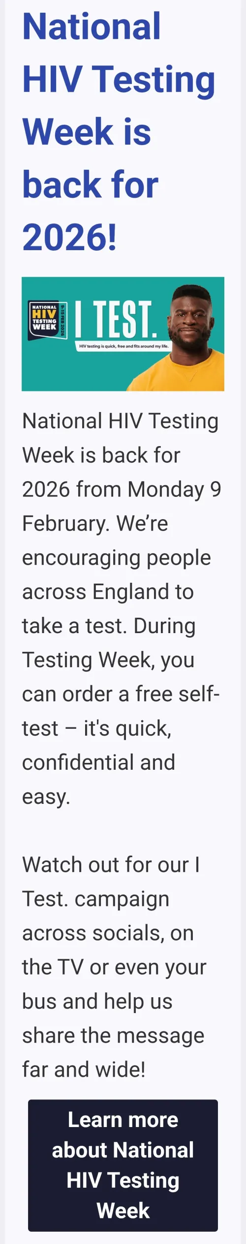Free HIV Testing (England only) by Forsaken_Main_8279