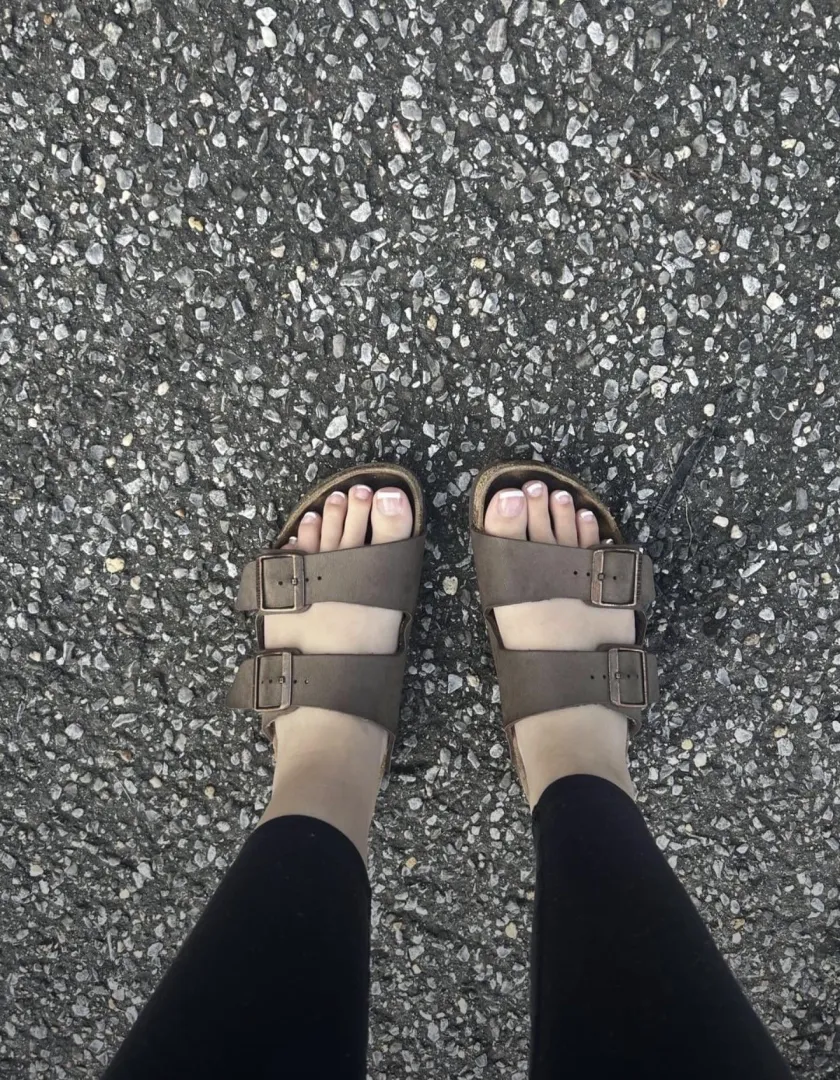 French tip and birks..what a combo posted by selenaraexo