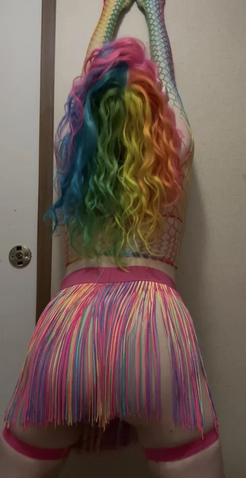 Freshhhhh rainbow hair by RainbowRoxanne