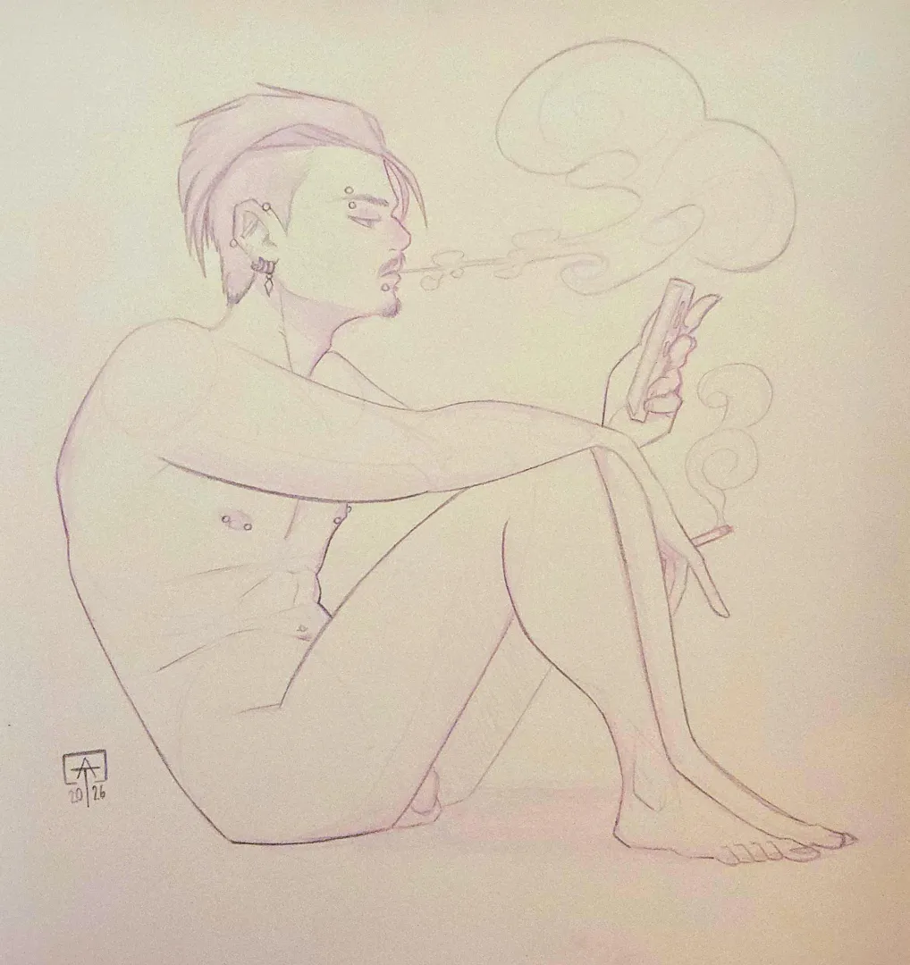 Friday Night Again, self portrait posted by sock_le_coq