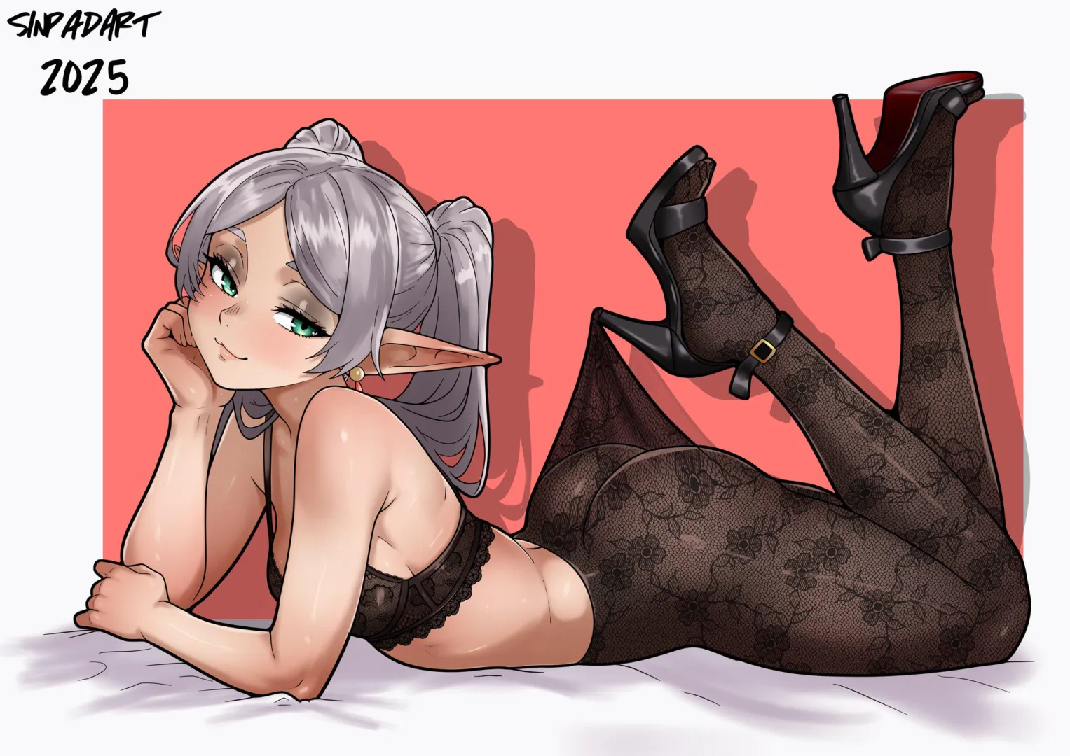 Frieren tights (@SinpadArt) posted by Gold-Doctor-3969