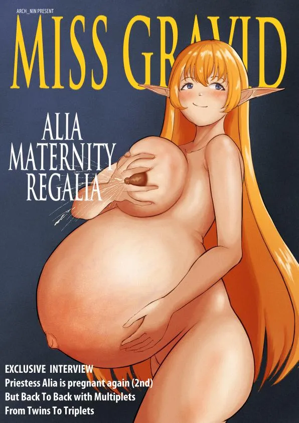 Front cover of Miss Gravid Magazine! Featuring Priestess Alia posted by HeavyLancerthe8th