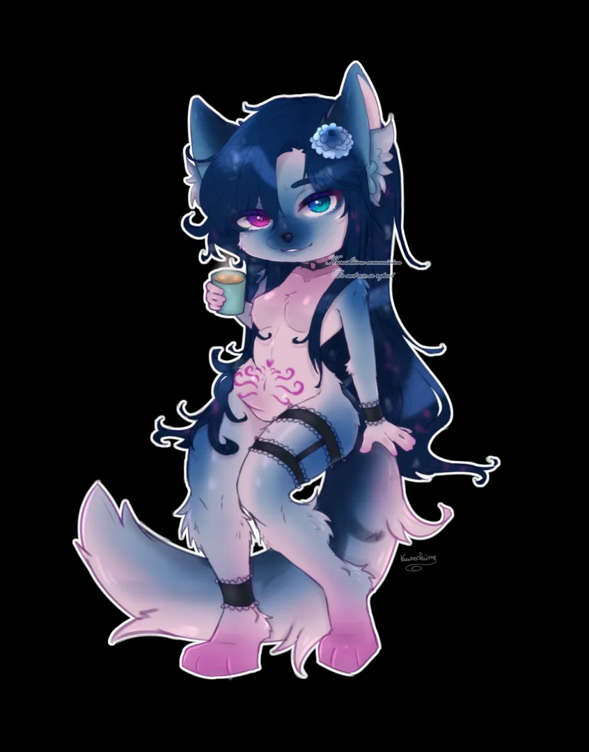 [f]Sipping some tea~ (art by me) posted by kuroshiime