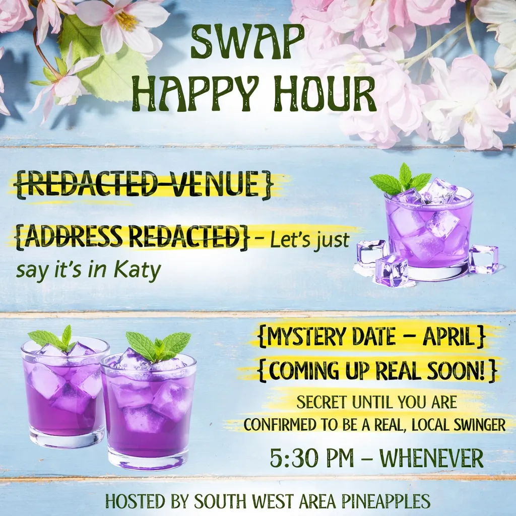Fun, social happy hour coming up SOON, get vetted now to be in the know! posted by rolitabonita