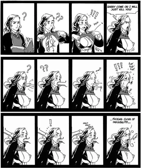 Fun use of the invisibility cloak. by slaughterbug64