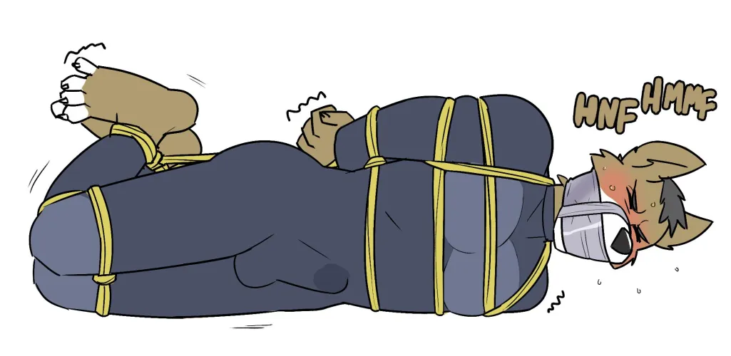 Furry spy bondage (credit:Autotape98) by Dizzy-Way7495