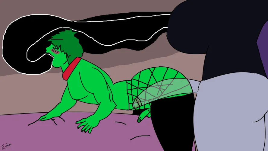 Futa Raven teaching a lesson, best boy by ObjectiveCarpenter67