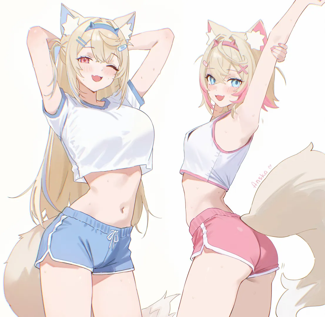 Fuwawa and Mococo Abyssgard [Hololive EN Advent] posted by xdragon2k