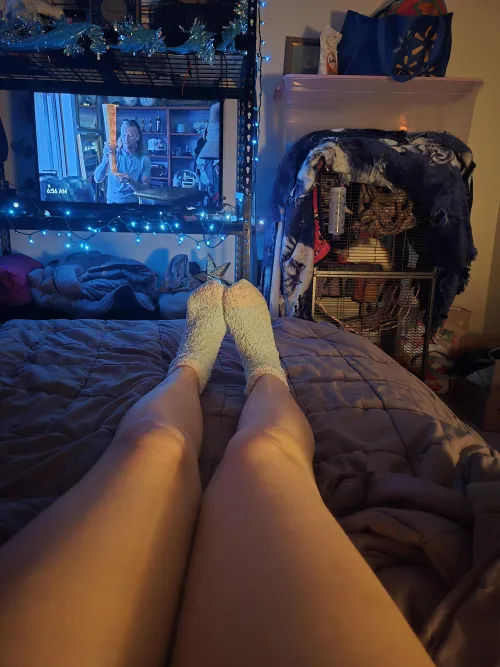 Fuzzy socks + brat energy = you drooling all over me  by cheekyxlass