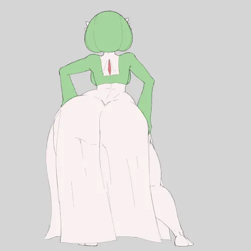 Gardevoir Booty Sketch (Art by me) by DarkAftDark