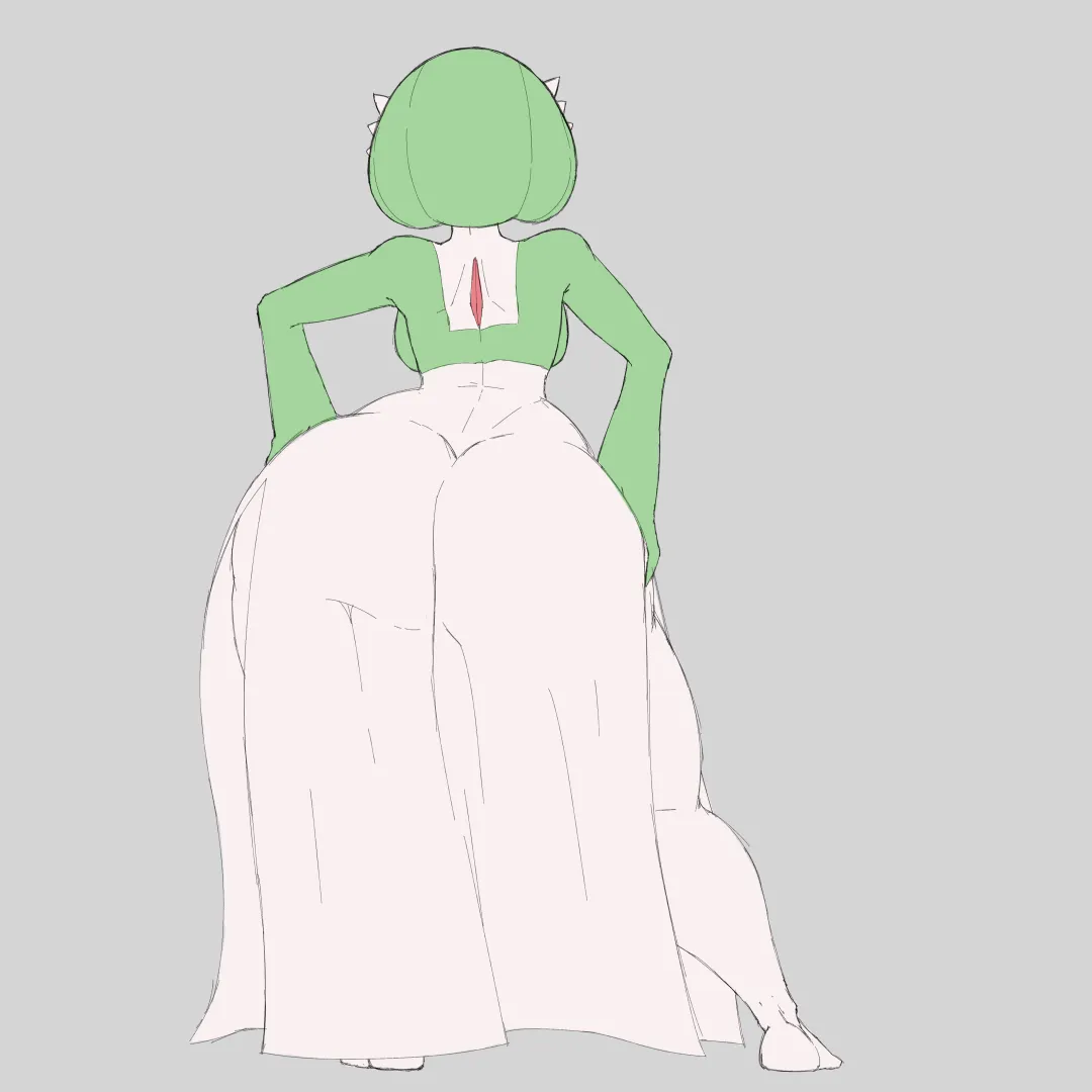 Gardevoir Booty Sketch (Art by me) posted by DarkAftDark