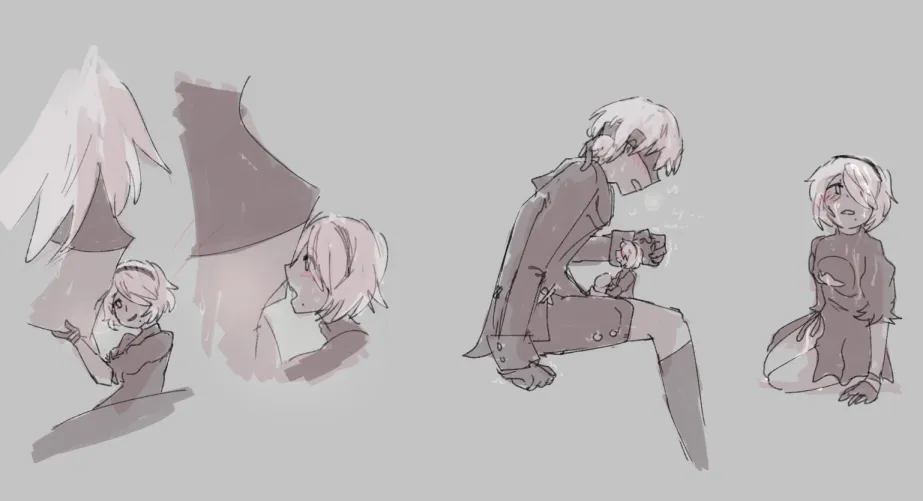 gentle with her [art by me, bilefangz] by bilefangz