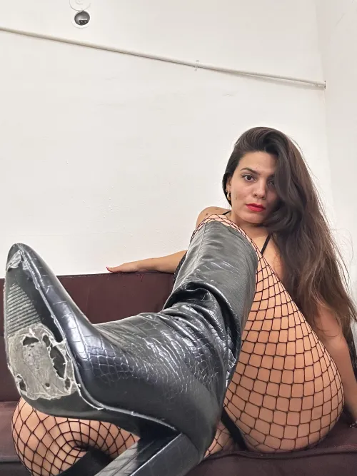 Get on your knees and start licking the soles of my boots... otherwise the punishment will be worse... by kissofcassandra
