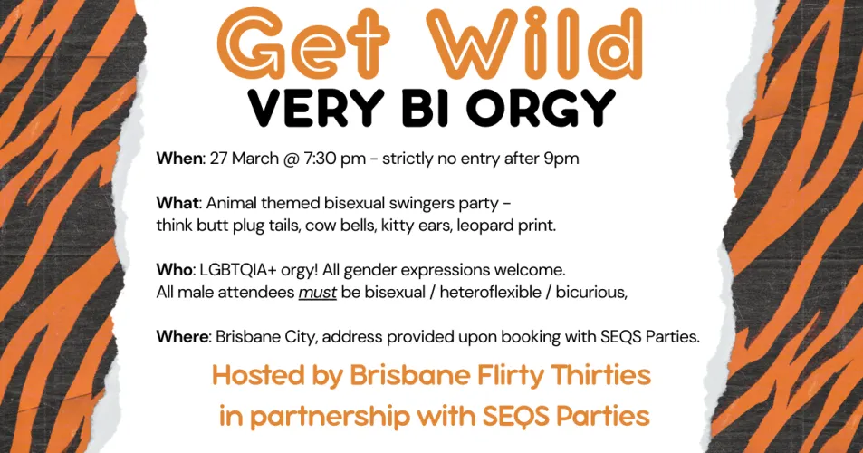 Get Wild - Animal Themed Bi Orgy - 27 Mar [MFMFMFMF4A] by BrisbaneFlirtyThirty