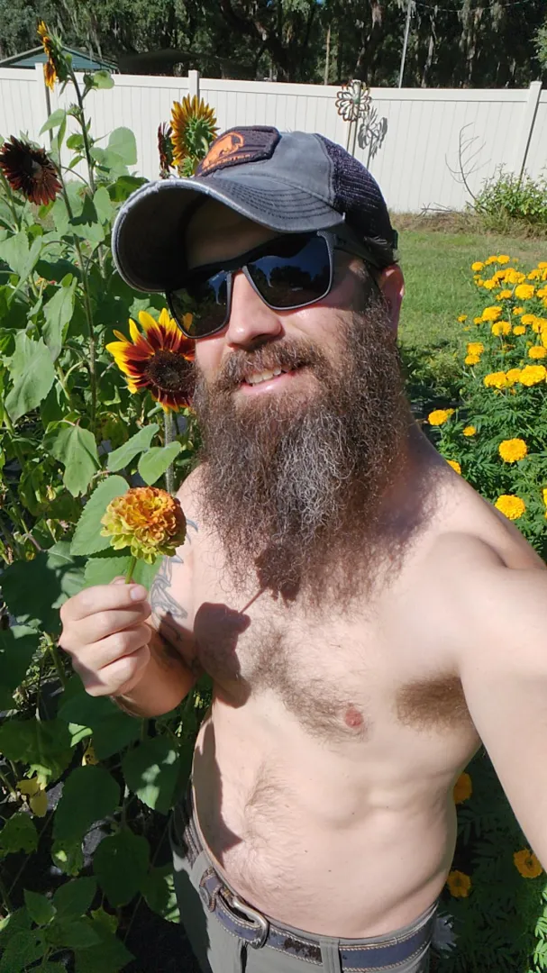 Getting some sun out in the field. posted by campercouple