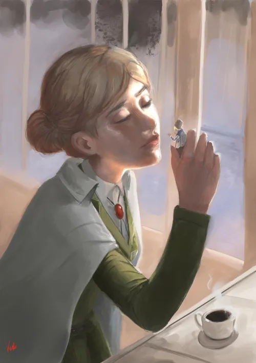 Giantess kiss from Historia Reiss (Art by Kurohitsugi)
 by ravatos626