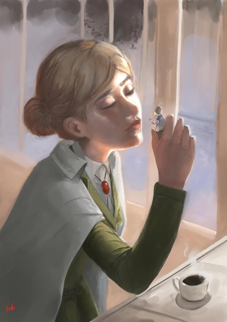 Giantess kiss from Historia Reiss (Art by Kurohitsugi)
 posted by ravatos626