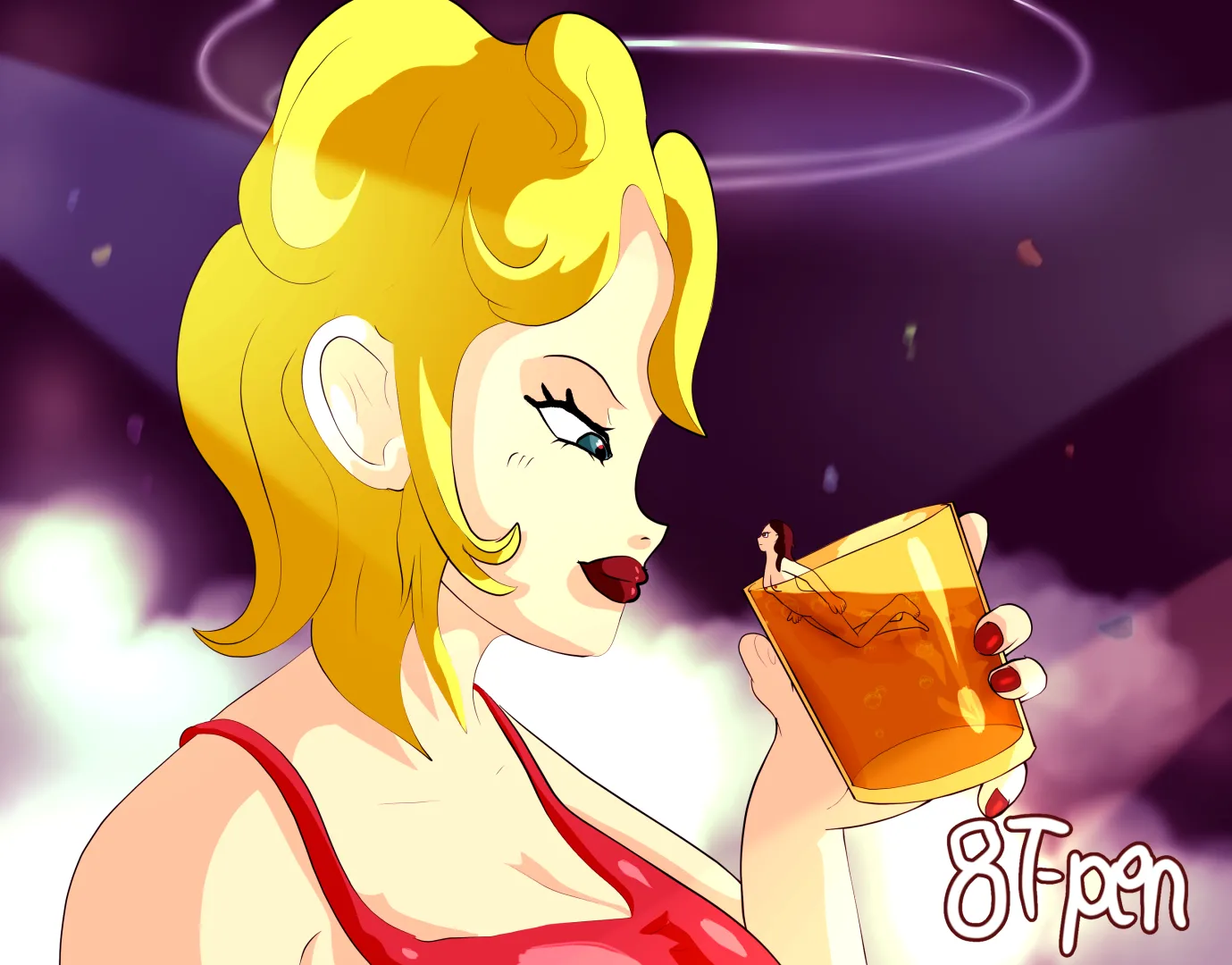 girls at the bar. art by me 8T-pen posted by weird_guy6931