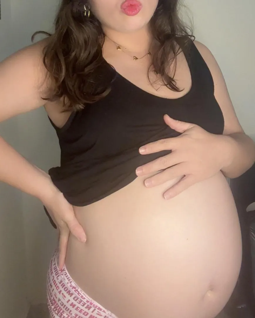 Giving off girl next door vibes! Rate my belly as a 1st time pregnancy! do you like them this round and big posted by sirengirl26