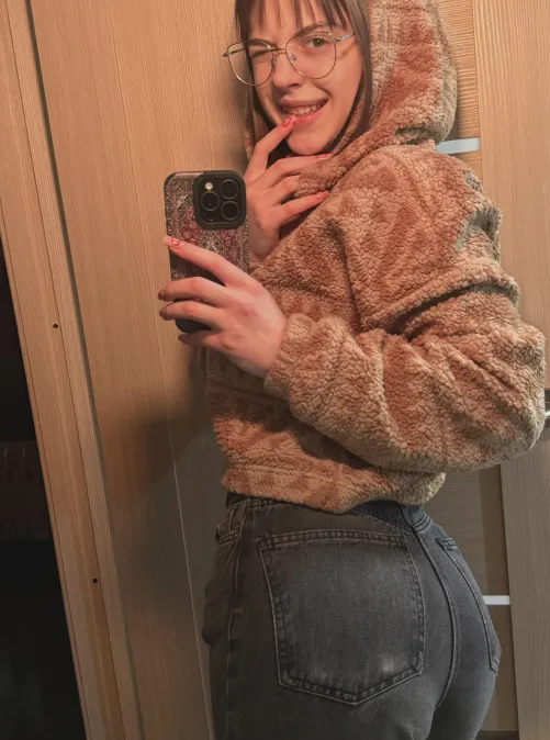 Glasses framing my face, ass framing the shot - double the fun! by NekoNibble