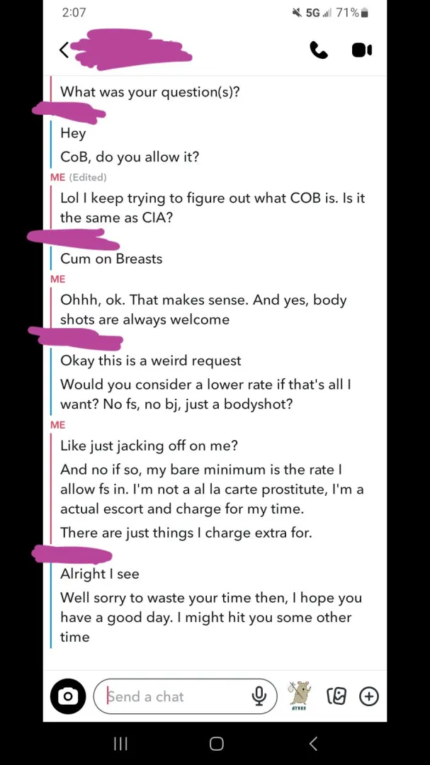 Good gods, does no one understand what a escort is these days? posted by IvyRosePr