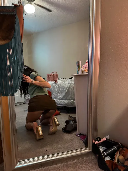 Good thing this mini skirt has built in shorts by BeachProfessional488