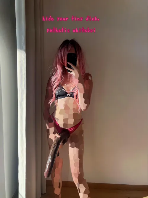 Goon to this huge dildo, pathetic whiteboi ♠️ by PinkDolxo