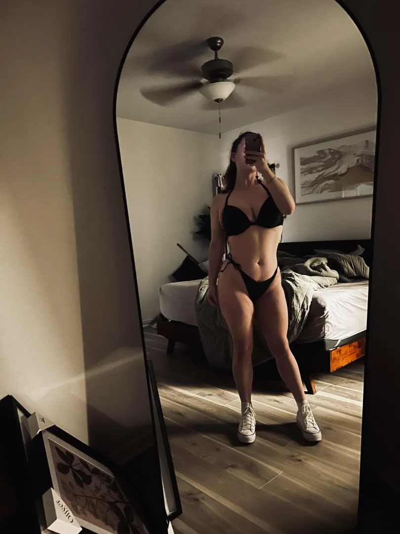 got a new bikini! can’t wait to wear it to hippie hollow. not that it’ll stay on  posted by AustinExhibCouple