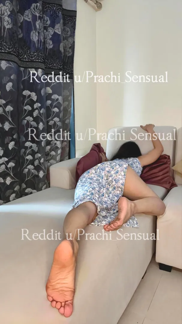 Got comfortable… and forgot my feet were still on display.  Those soft, tired soles look like they deserve some attention. posted by prachi_sensual