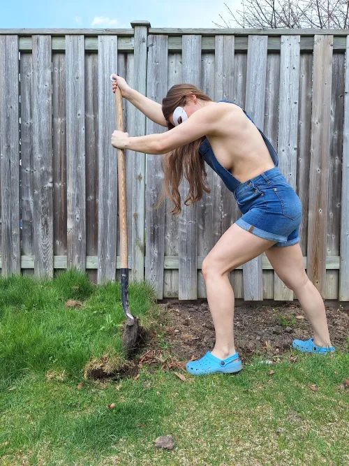 Great side pose in my overalls by MaskedModel4U