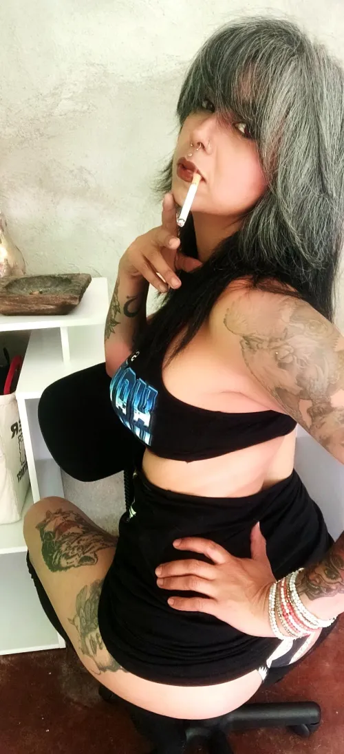 Guess who’s enjoying her smoke again…  by Few_Increase_7898