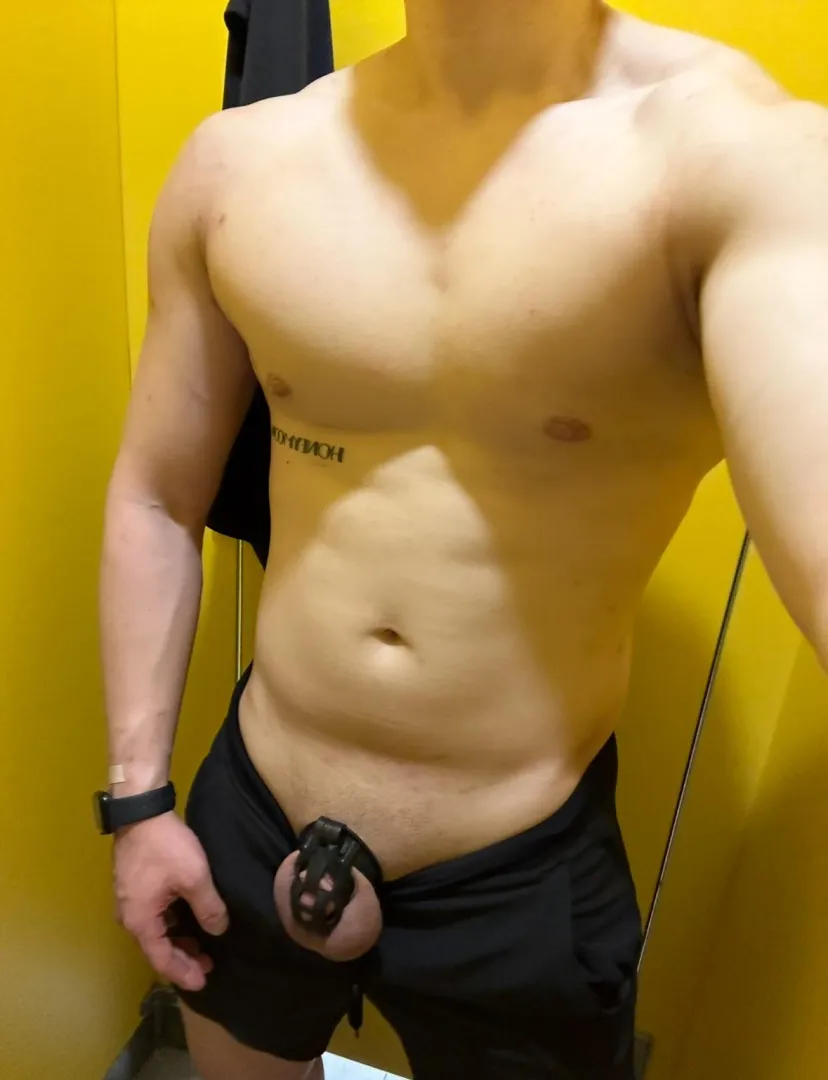 Gym Cage  posted by LockedAsianSub