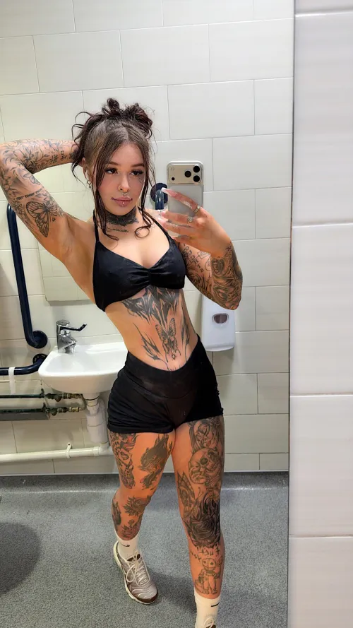 Gym time with a little edge by TattooedTempress