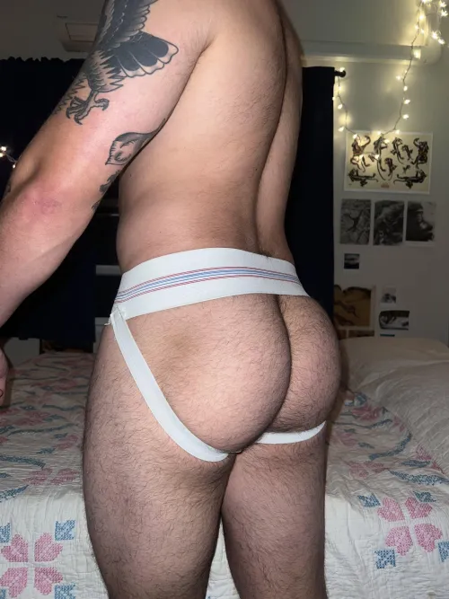Hairy ass w/ jockstrap by natureboyfourlife
