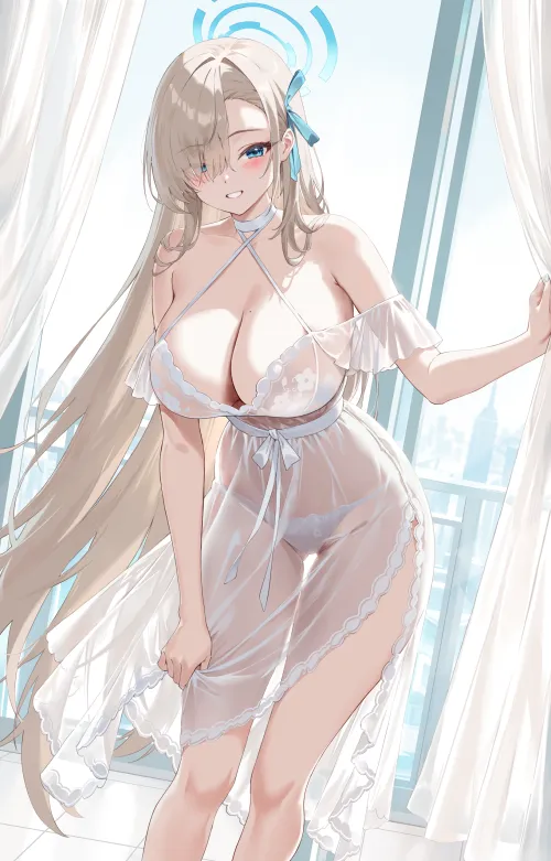 Happy Birthday Asuna in white dress (PDXen) by elegantloveglimmer