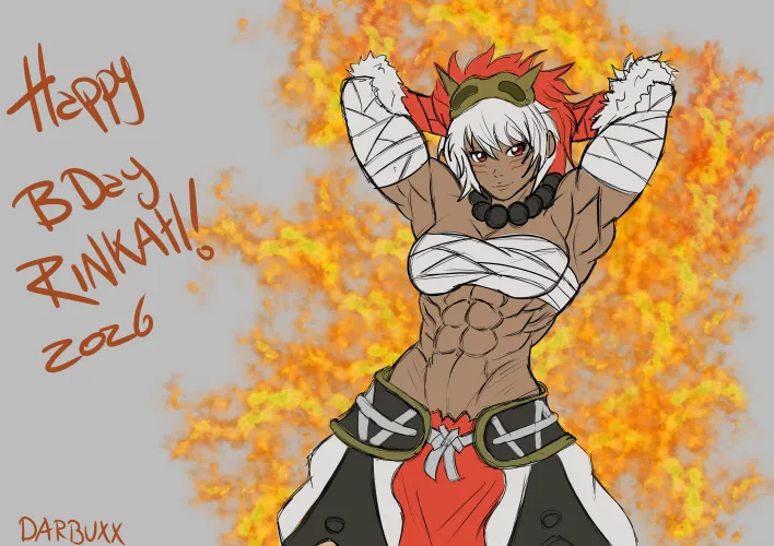 Happy Birthday Rinkah!! art by me! [Darbuxx] by Juggaborizkit