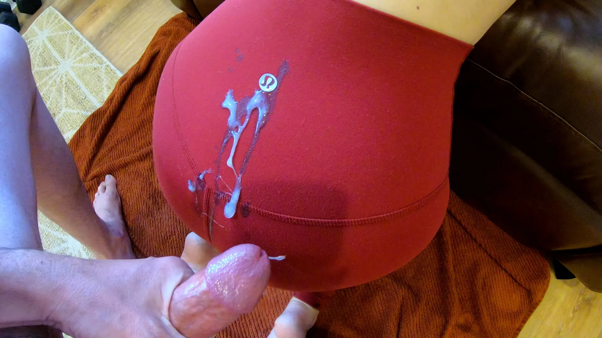 Happy MILF Monday, my step mom cam home from teaching Yoga class and let me CUM on her Lululemon leggings posted by RileyRidesRemy