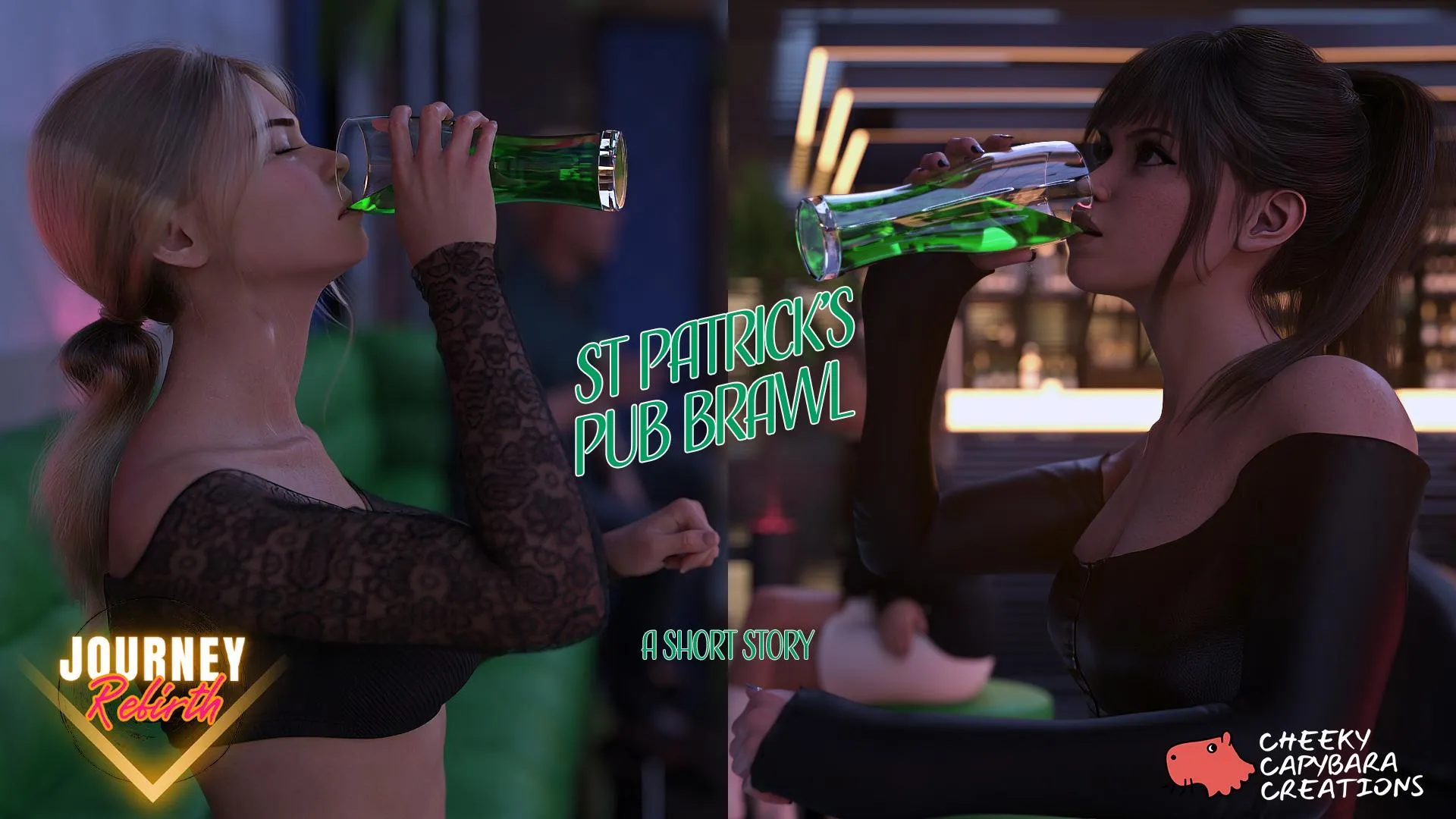 Happy St Patrick's Day from the girls of Journey: Rebirth! posted by MrCheekyCapybara