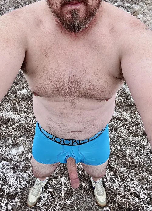 Hard and horny on this chilly day, help warm me up by ThickSilver69