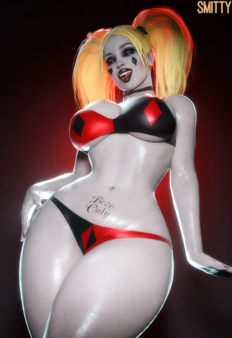 Harley is ready to hit Batman with the Clussy (Smitty) posted by Poke-Oji