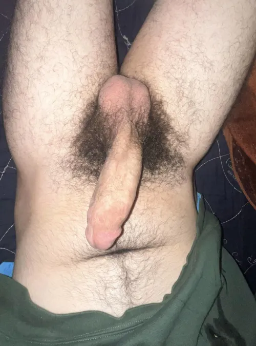 Haven’t shaven that meat in a while now, and you can see the cum on my shirt, hair and cum and spit, all I can say is that it smells. by Mountain-Coconut2872