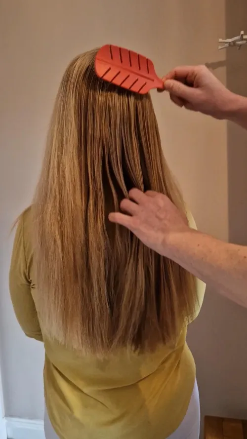 Having my hair brushed by Foxylocks0504