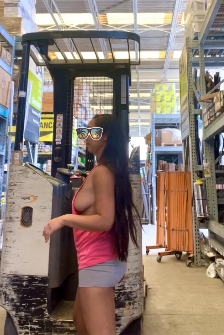 He jumped out of the forklift to help take pics posted by Nay-Yay