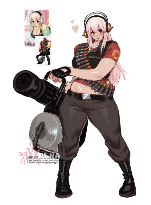 Heavy Weapons Gal by PLNA by Direct-Success
