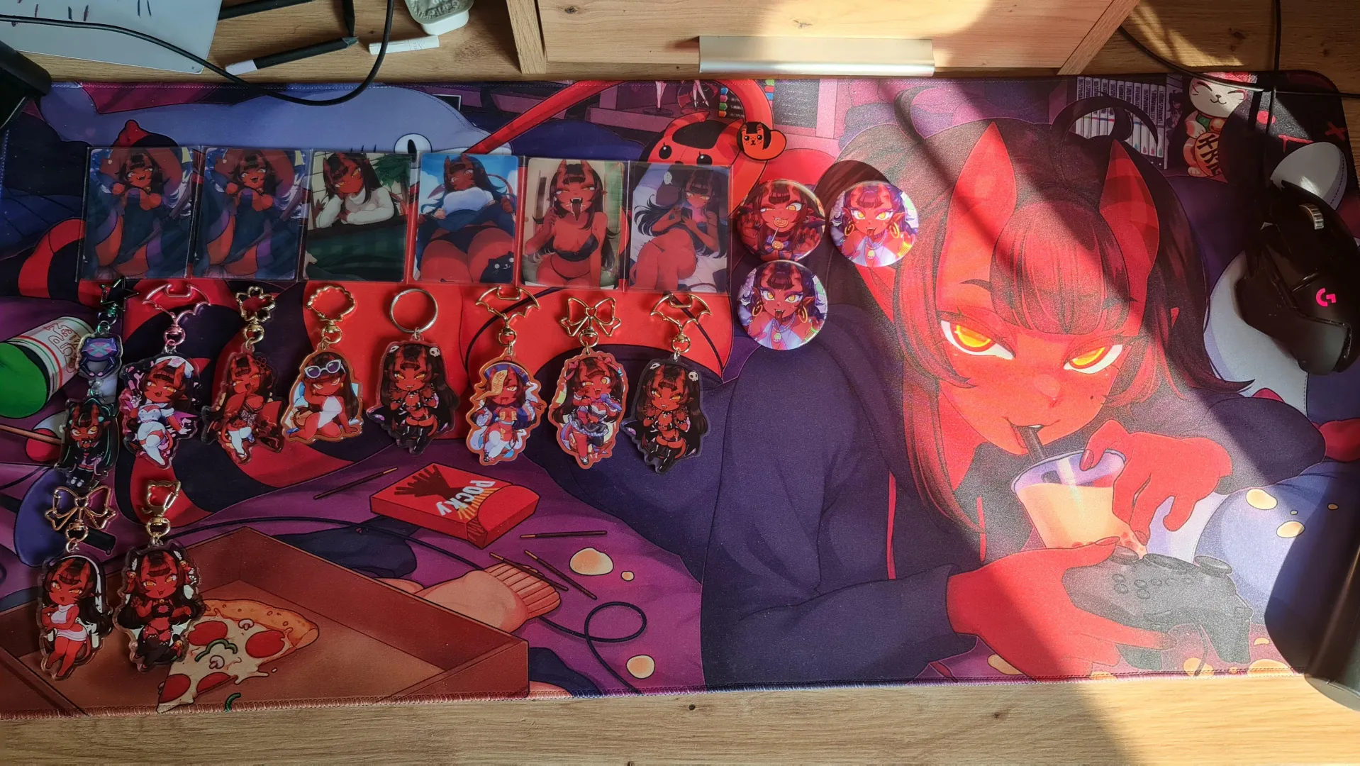 Hello buddies! No drawing update as of yet, but i felt bored and decided to show off my Meru merch cuz why not :D posted by Savings-Woodpecker45