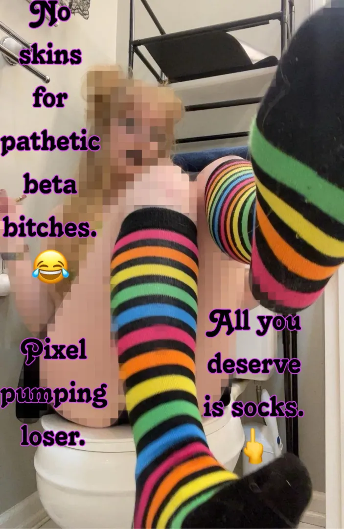 Her socks are too much for you loser. posted by Low_Alternative_5891