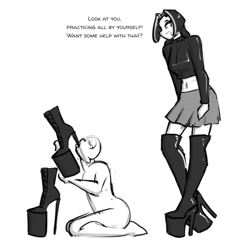 He's in a very committed relationship with these boots. by CeleraPrime