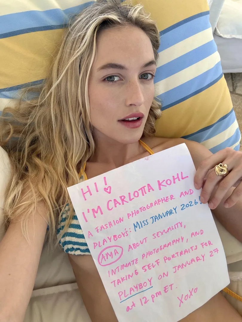 Hi! I'm Carlotta Kohl, Playboy's Miss January 2026. AMA about sexuality, intimate photography and taking self-portraits for Playboy on Tuesday, Jan. 27 at 12 pm ET posted by playboy