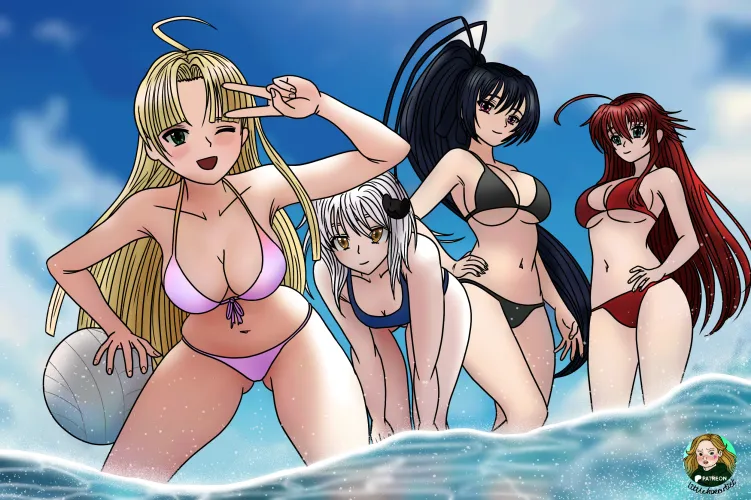Highschool DXD Bikini Babes (by littlehoeart) by Fairytail420